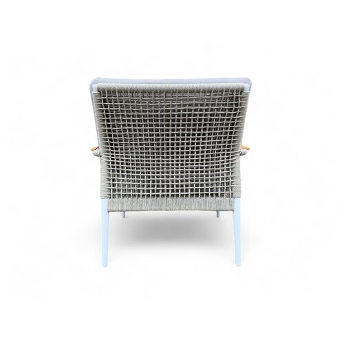 Mondial Living Salon de jardin Sandro comprenant 2 tables | Cadre en aluminium blanc