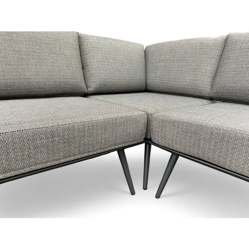 Mondial Living Lounge set / Corner set Bergamo Anthracite with coffee table