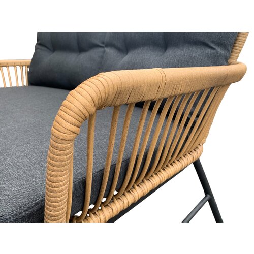 Mondial Living Lounge sofa Dex Bamboo including cushions