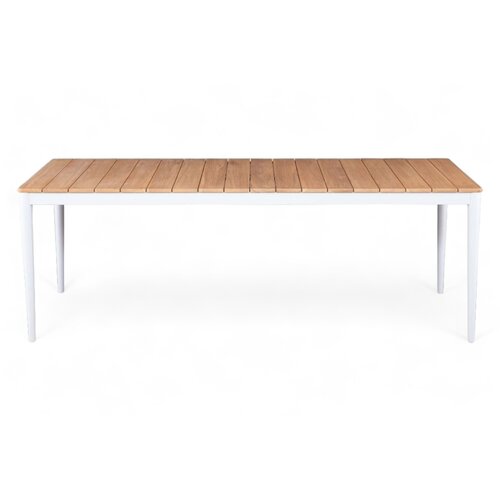 Mondial Living Garden table Sandro 220 x 100 cm | Aluminum Frame White