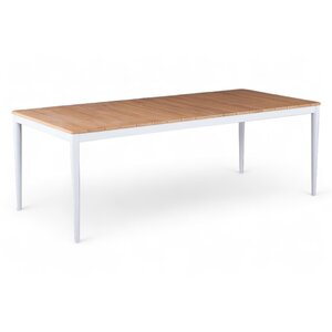 Mondial Living Table de jardin Sandro 220 x 100 cm | Cadre en aluminium blanc