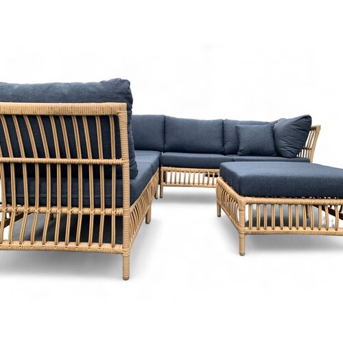 Mondial Living Lounge set / Corner set Maira Bamboo with stool