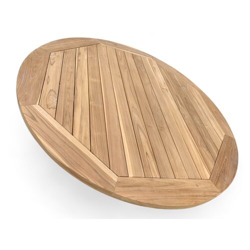 Mondial Living Tuintafel / Eettafel Cleve Teakhout Ø140 cm - Antraciet onderstel