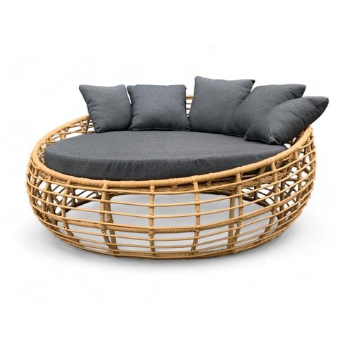 Mondial Living Mondial Living Loungebett Torano Bamboo - Runde Liege Ø170-180 cm Mondial Living Mondial Living Loungebett Torano Bamboo - Runde Liege Ø170-180 cm