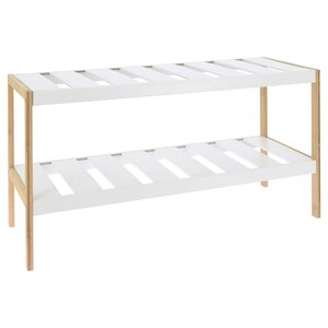 Stojak na buty bambusowy, 2-poziomowy, 70 x 26 x 36 cm Stojak na buty bambusowy, 2-poziomowy, 70 x 26 x 36 cm