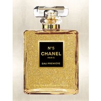 Peinture sur verre Chanel Parfum Paillettes 60 x 80 cm