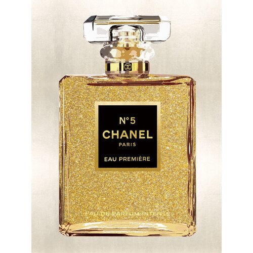 ter Halle Glass painting Chanel Perfume Glitter 60 x 80 cm