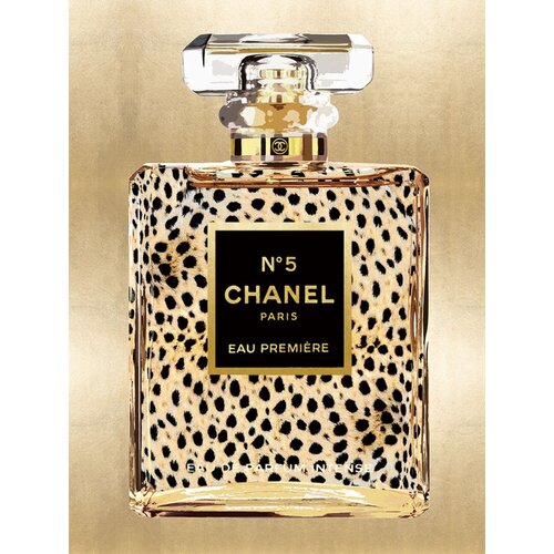 ter Halle Glass painting Chanel Perfume Panther 60 x 80 cm