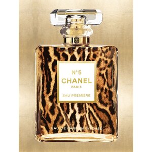 ter Halle Glass painting Chanel Perfume Tiger 60 x 80 cm