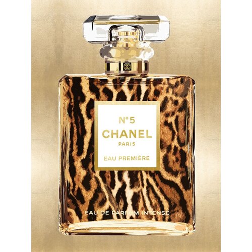 ter Halle Glass painting Chanel Perfume Tiger 60 x 80 cm