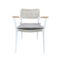 Tuinstoel / Eetstoel Sandro | Aluminium Frame Wit