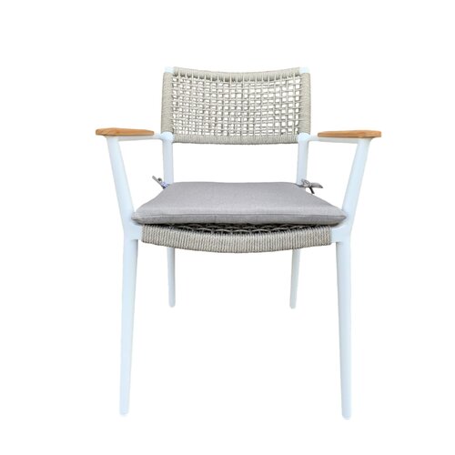 Mondial Living Garden chair / dining chair Sandro | Aluminum Frame White