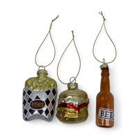 Glass Christmas Ornaments Fries - Set of 3