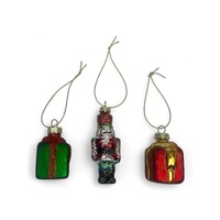 Glass Christmas Ornaments Gifts - Set of 3