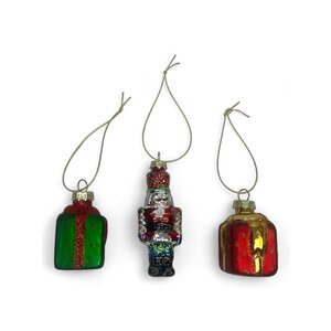 Glass Christmas Ornaments Gifts - Set of 3