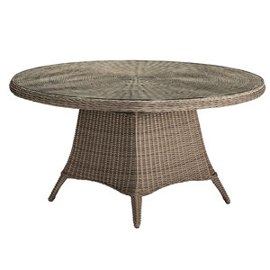 Mondial Living Garden table Paris Forest Gray Ø100 cm | Glass table top