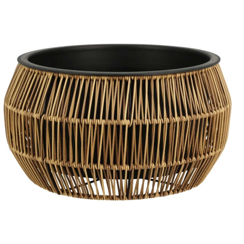 Blumentopf Rattan 37 x 19 cm - Rund