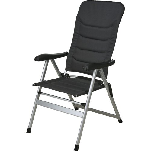 Camping chair Black 76 x 57 x 119 cm - 7 positions