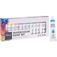 Peinture acrylique Artist en tube 12 ml - 12 pièces