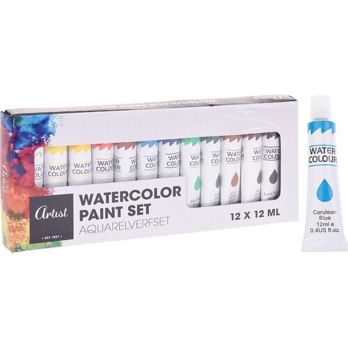 Artist Acrylic paint in tube 12 ml - 12 pieces