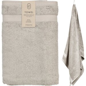 H&S Collection Asciugamano in cotone - Grigio chiaro - 70 x 140 cm