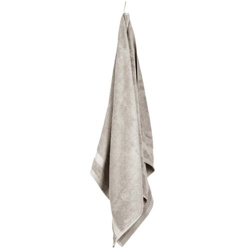 H&S Collection Handdoek van katoen - Lichtgrijs - 70 x 140 cm