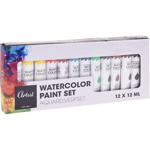 Ensemble de peinture aquarelle Artist 12x12 ml