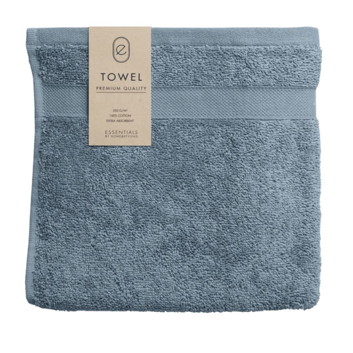 H&S Collection Handdoek van katoen - Lichtblauw - 30 x 50 cm