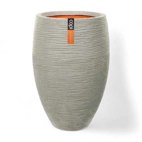 Capi Capi Europe - Vase elegant deluxe Rib NL - 38 x 58 cm - Light gray - Opening Ø27 cm