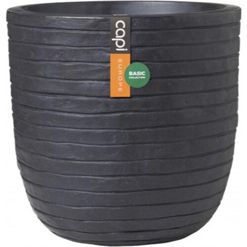 Capi Capi Europe - Flowerpot Urban Smooth Black Ø35 cm - Height 34 cm