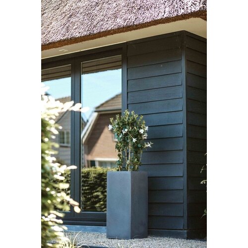 Capi Capi Europe - Flowerpot rectangle Smooth NL - 36 x 79 cm - Dark gray - Opening Ø26 cm