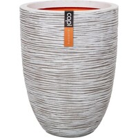 Capi Europe - Vase elegant low Rib NL - 34 x 46 cm - Ivory - Opening Ø27 cm