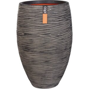 Capi Capi Europe - Vase elegant deluxe Rib NL KOFZ1131 - 38 x 58 cm - Anthracite - Opening Ø27 cm