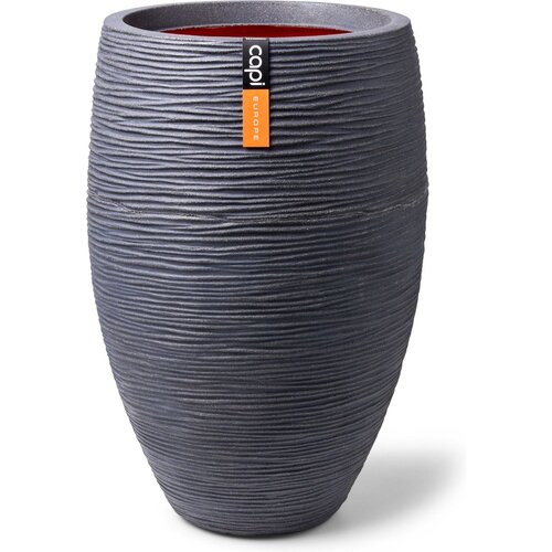 Capi Capi Europe - Vase elegant deluxe Row NL - 56 x 84 cm - Dark gray - Opening Ø27 cm