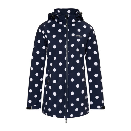 Nordberg Nordberg Polka Dots Softshell Outdoorjas - Dames - Navy - Maat S