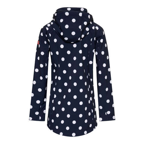 Nordberg Nordberg Polka Dots Softshell Outdoorjas - Dames - Navy - Maat S