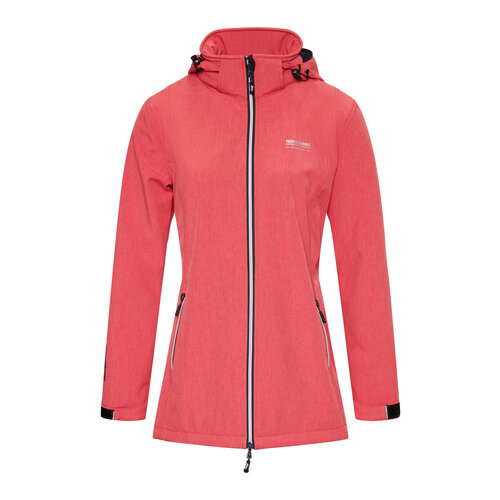 Nordberg Nordberg Ronda - Softshell Outdoor Zomerjas Dames - Coral Melange - Maat S