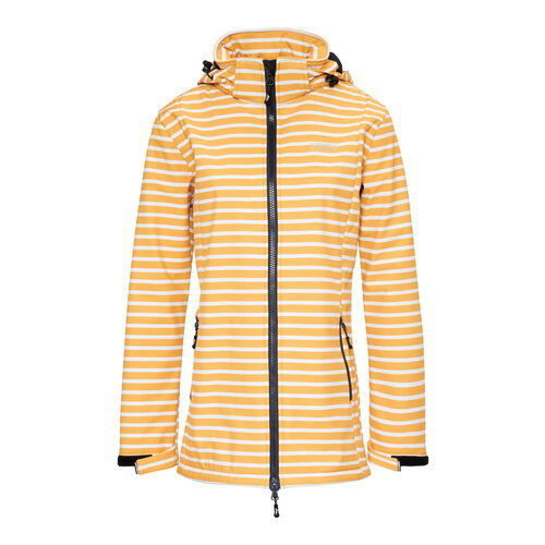 Nordberg Nordberg Breton - Softshell Outdoor Summer Jacket Women - Yellow Striped - Size 4XL