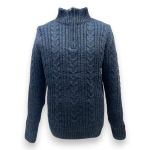 Nordberg Outdoor Sweter Nordberg Kol z zamkiem do połowy – męski – granatowy melanż – rozmiar XXL