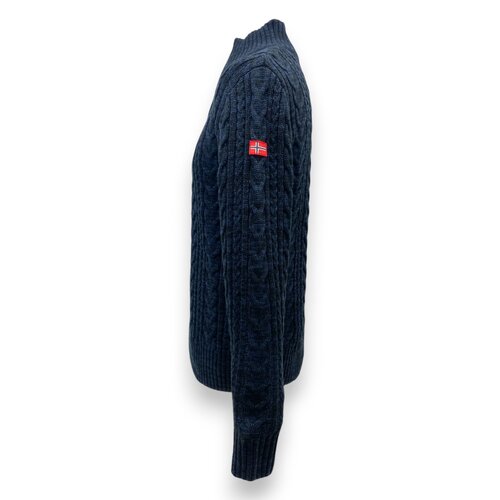 Nordberg Nordberg Kol Sweater Half Zip - Heren - Navy Melange - Maat XXL