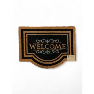 Felpudo de bienvenida 60 x 80 cm - Alfombra de coco - Negro