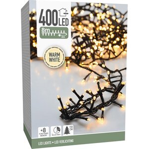 Lumières de Noël Microcluster 400 LED - Blanc Chaud - 8 mètres