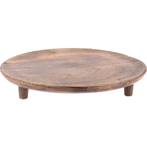 Mangoholz-Plateau - Rund - 37 cm