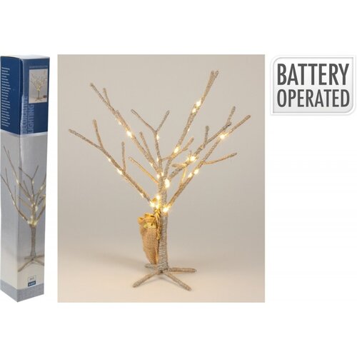 Dekobaum mit Beleuchtung - Silber - 30 LED - 40 cm