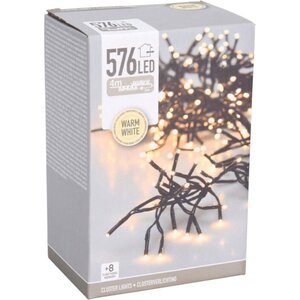 Luci a grappolo/Luci di Natale 576 LED - Bianco caldo - 4 metri Luci a grappolo/Luci di Natale 576 LED - Bianco caldo - 4 metri