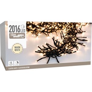 Clusterbeleuchtung/Weihnachtsbeleuchtung 2016 LED – Warmweiß – 15 Meter