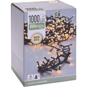 Oświetlenie świąteczne/mikroświatło 1000 LED - Ciepła biel - 20 metrów