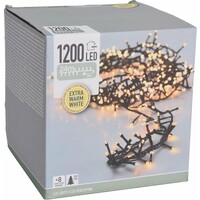 Mikrobeleuchtung/Weihnachtsbeleuchtung 1200 LED – Extra Warmweiß – 24 Meter