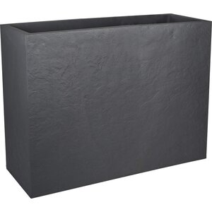 EDA EDA Rectangular planter Volcania Stone effect Anthracite 46 liters - 78.5 x 29.5 x 60 cm