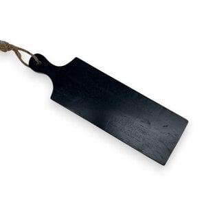 Tagliere da portata in legno di caucciù nero - 50 x 15 cm Tagliere da portata in legno di caucciù nero - 50 x 15 cm